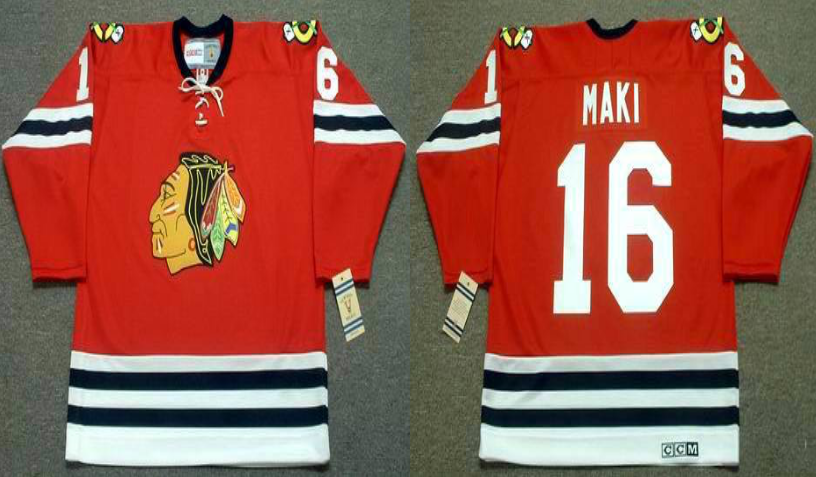 2019 Men Chicago Blackhawks #16 Maki red CCM NHL jerseys